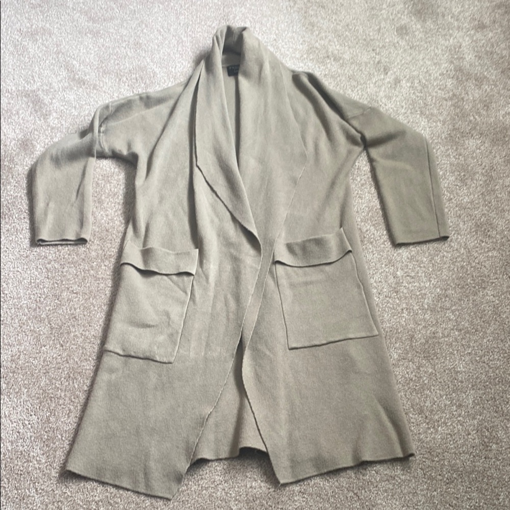 Cozy Tan Open Front Cardigan